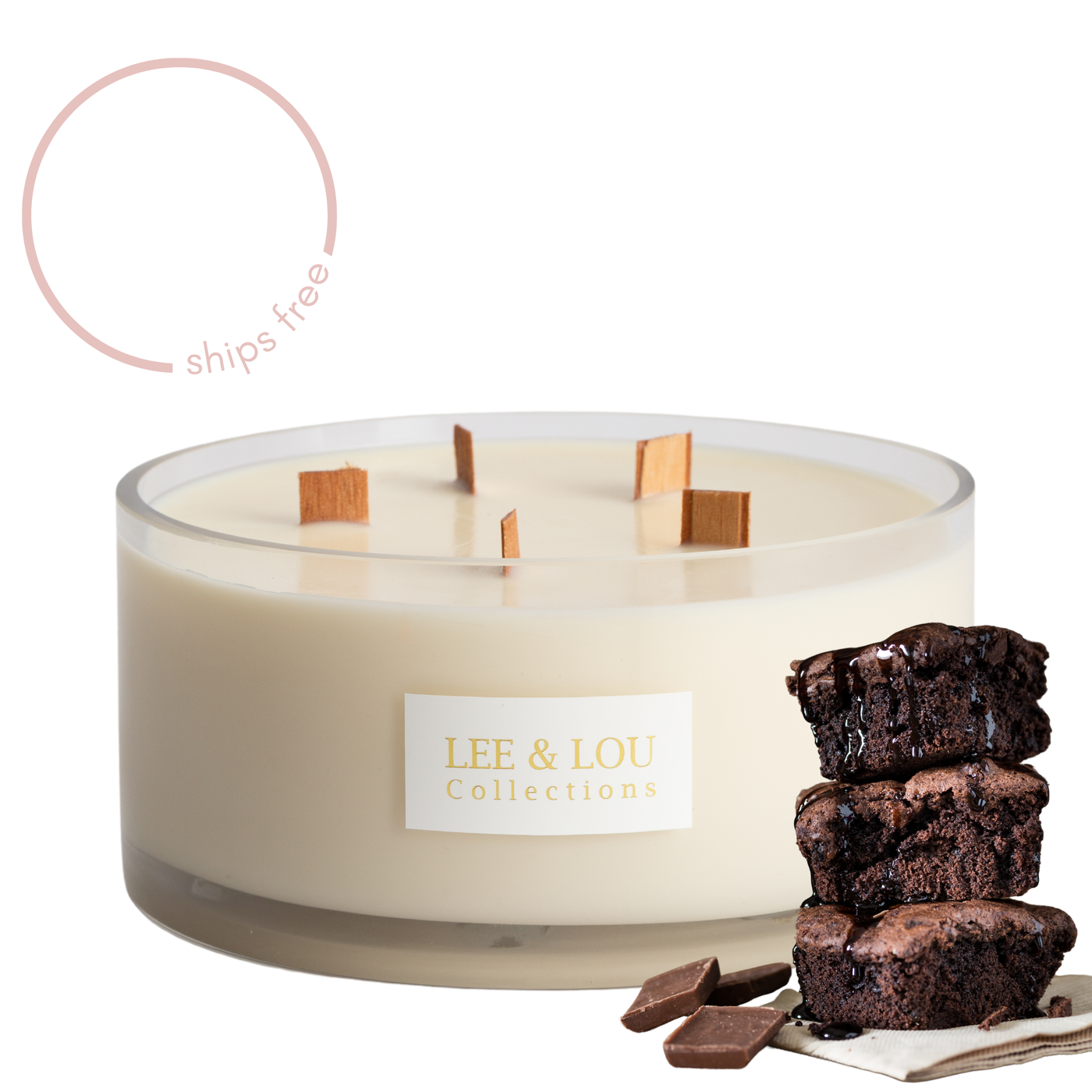 Chocolate Brownie (Dark Chocolate | Brown Sugar | Butter) - Bowl Candle | 100hr Burn