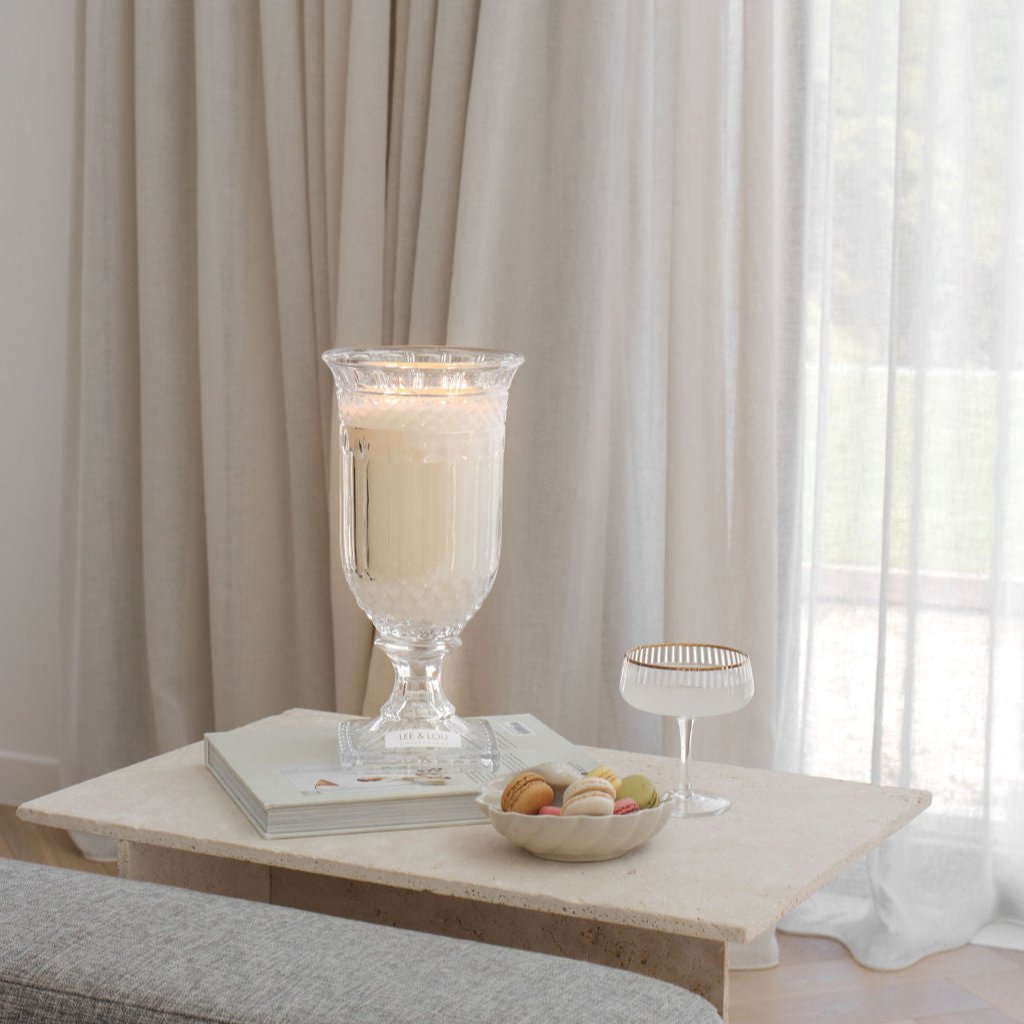 Pacific Summer (Banana Blossom | Apple | Coconut) - Crystal Vase Candle | 200hr Burn **PRE ORDER**