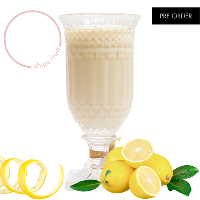 Limoncello (Lemon Peel | Leafy Green | Sugar Cane) - Crystal Vase Candle | 200hr Burn **PRE ORDER**