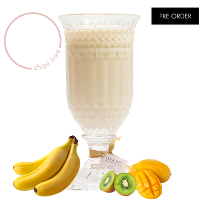 Monkey Farts (Kiwi Fruit | Mango | Banana) - Crystal Vase Candle | 200hr Burn **PRE-ORDER**