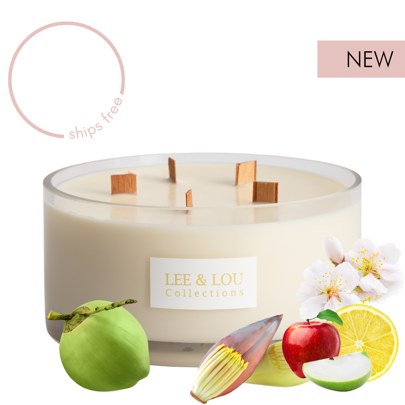 Pacific Summer (Banana Blossom | Apple | Coconut) - Bowl Candle | 100hr Burn