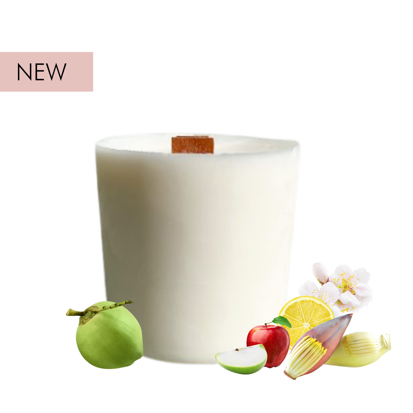 Pacific Summer (Banana Blossom | Apple | Coconut) - REFILL for Bloom Candle | 50hr Burn