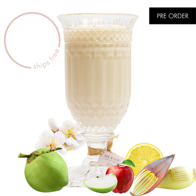 Pacific Summer (Banana Blossom | Apple | Coconut) - Crystal Vase Candle | 200hr Burn **PRE ORDER**