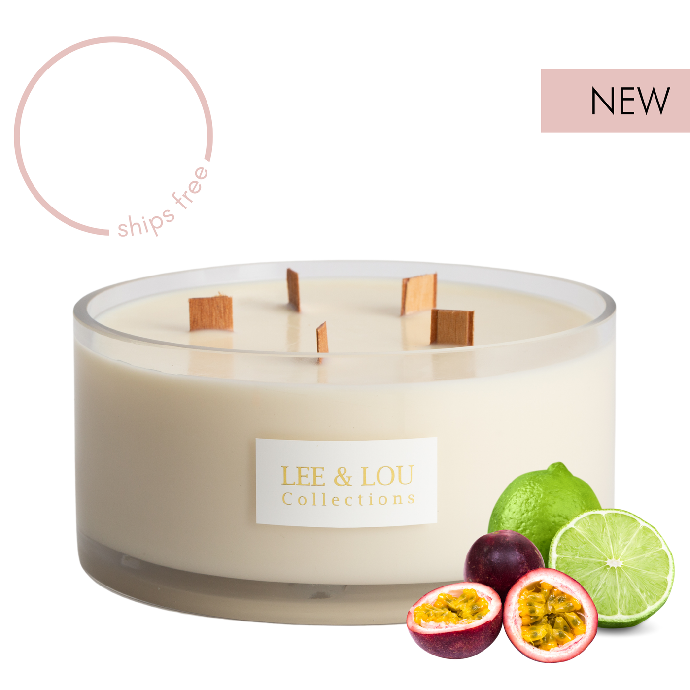 Passion Fruit & Lime (Juicy Passion Fruit | Zesty Lime | Vanilla) - Bowl Candle | 100hr Burn