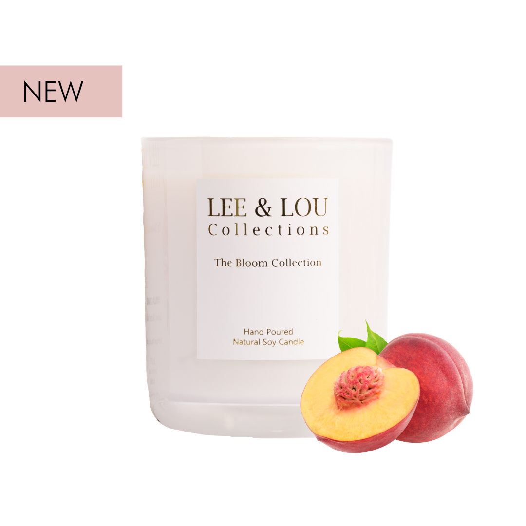 Peach... Please! (Juicy Peach | Vanilla | Leafy Green) - Bloom Candle | 50hr Burn