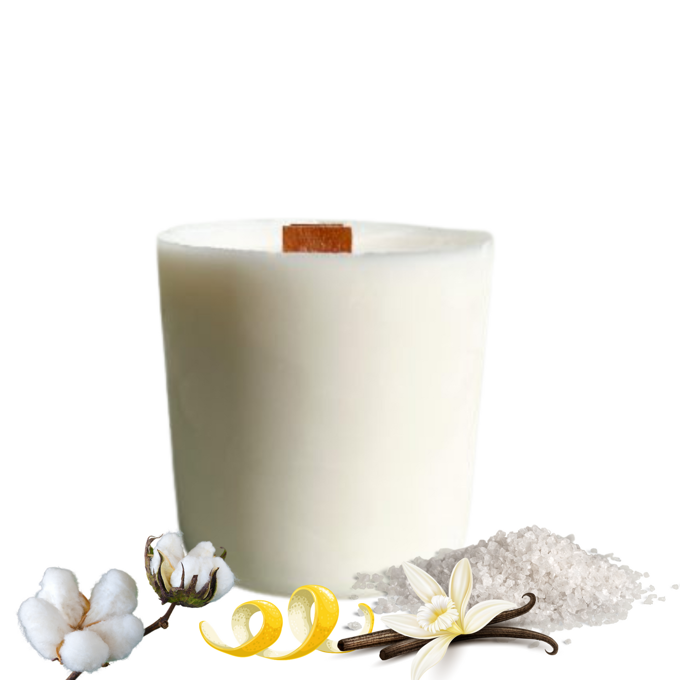 Sea Salt & Cotton (Citrus | Sea Salt | Vanilla) - REFILL for Bloom Candle | 50hr Burn