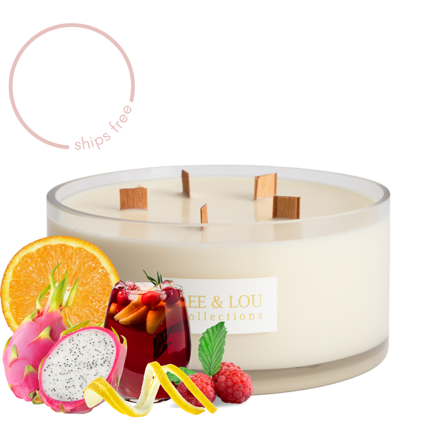 Tropical Sangria (Citrus | Raspberry | Musk) - Bowl Candle | 100hr Burn