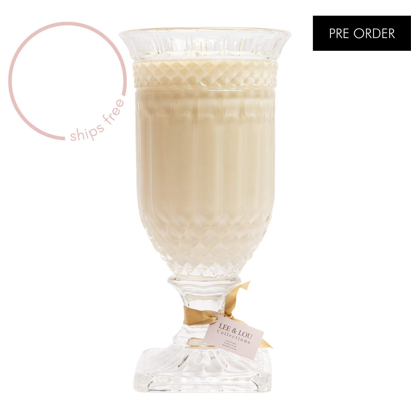 Unfragranced - Crystal Vase Candle | 200hr Burn *PRE ORDER